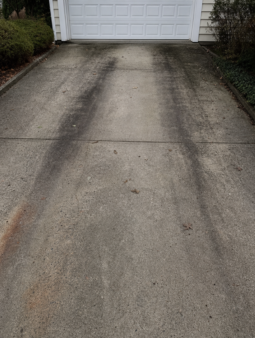 Concrete driveway — Hillsdale, NJ — before