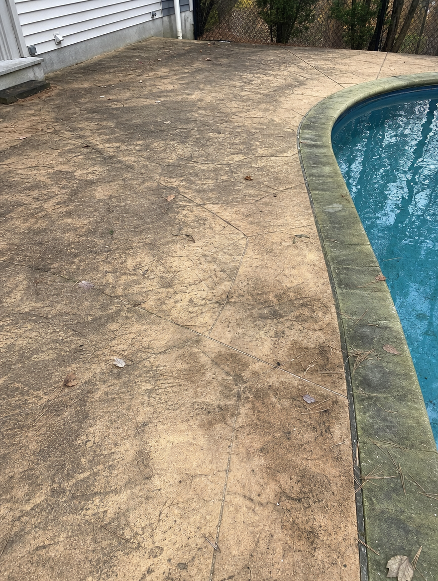 Pool surround — Woodcliff Lake, NJ — before